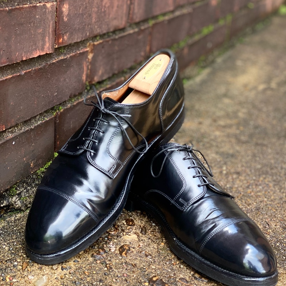 Alden Shell Cordovan Blucher Model 2161 in Black